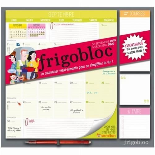 Frigobloc 2020 Mensuel. Le calendrier maxi-aimanté pour se simplifer la