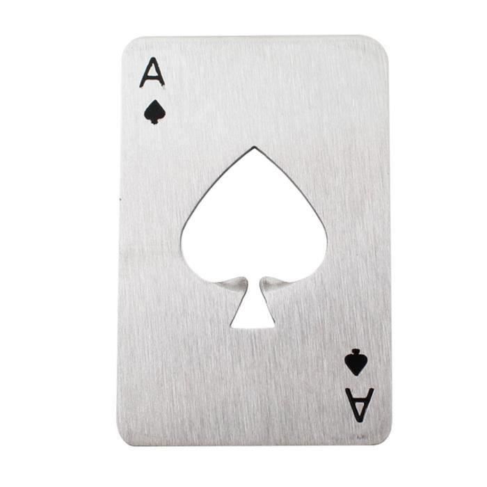 psfy bière bouteille décapsuleur AS de pique poker jeu de cartes Bar outil soude cadeau
