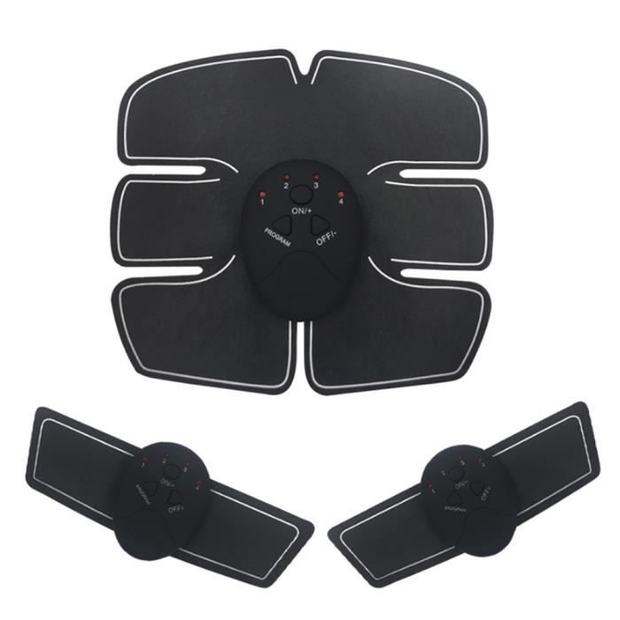 CEINTURE D'ELECTROSTIMULATION,Stimulateur musculaire électrique Machine de formation bras abdominaux entraîneur - Type Black #B