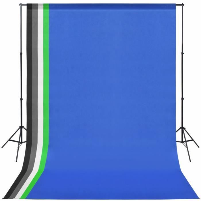 Kit de studio avec 5 toiles de fond colorées et cadre réglable -PAI