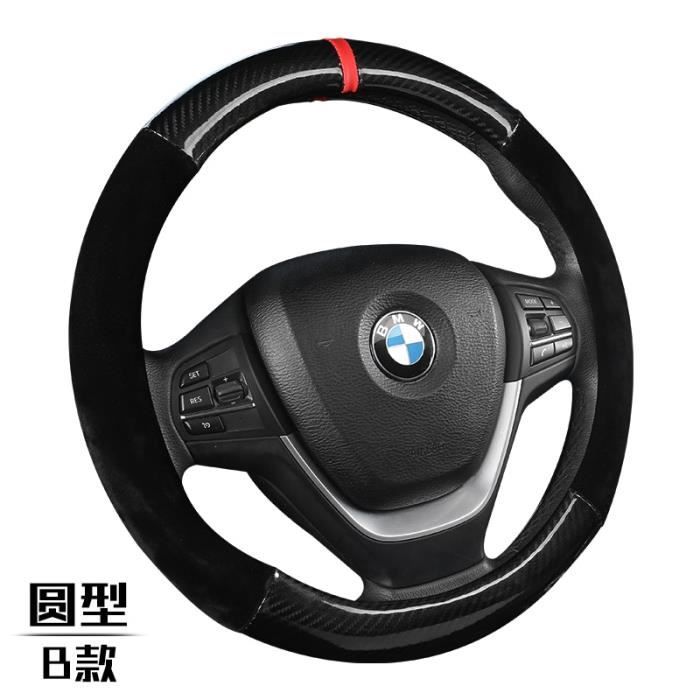 Couvre volant,D forme voiture volant couverture cuir pour Golf K3 POLO JATTA Suzuki Swift Nissan Rogue 2017 2018 - Type DDO38CM