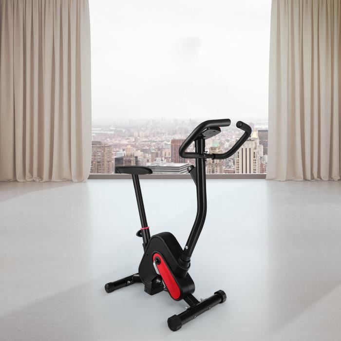 BESPORTBLE Vélo d'exercice pliant professionnel (Rouge Noir)