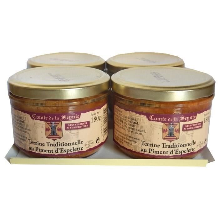Lot de 4 Terrines Traditionnelles 180g - Comte de la SEYNIE