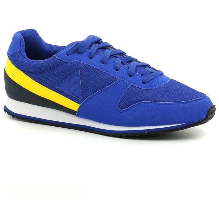chaussures homme baskets le coq sportif alpha ii sport. chaussure de running pour hommes. tige en mesh. superpositions en daim et cu