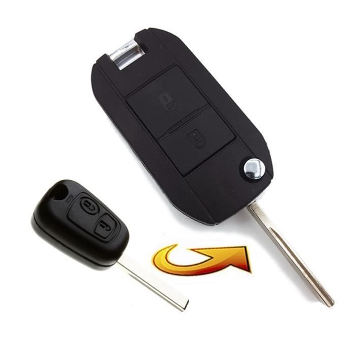 KIT DE TRANSFORMATION CLE PLIP CITROEN C1 C2 C3 C5 C8 Jumpy 2 boutons lame rainurée conversion @Pro-Plip