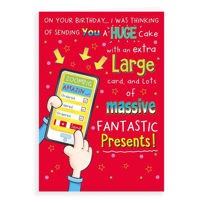 Regal publishing - C80730 - Carte d'anniversaire humoristique avec commande sur telephone 17,8 x 12,7 cm
