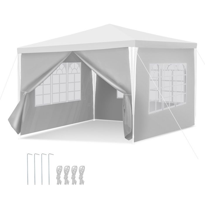 Tonnelle Jardin 3x3m Pliable - Imperméable UV50+ - Pour Camping, Fêtes Et Extérieur