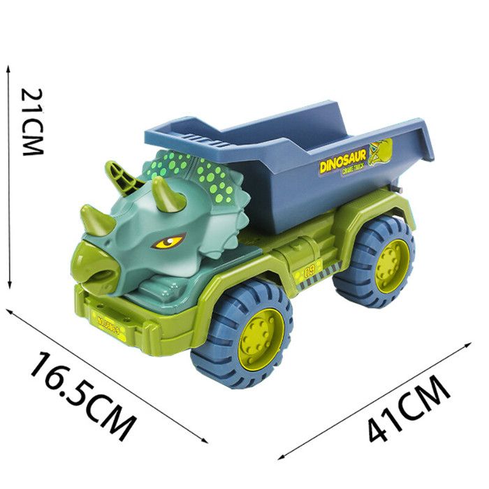 PIMPIMSKY Voiture de Transport de dinosaures pour enfants grue à inertie surdimensionnée camion