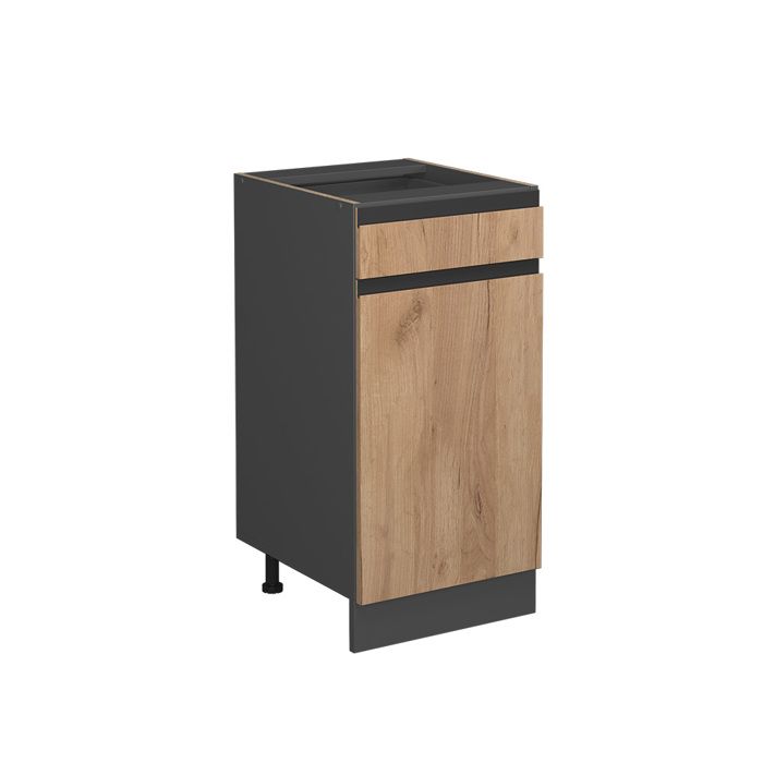 Meuble cuisine R-Line 40cm J-Shape sans PT Chêne de force doré/Anthracite Vicco 39711