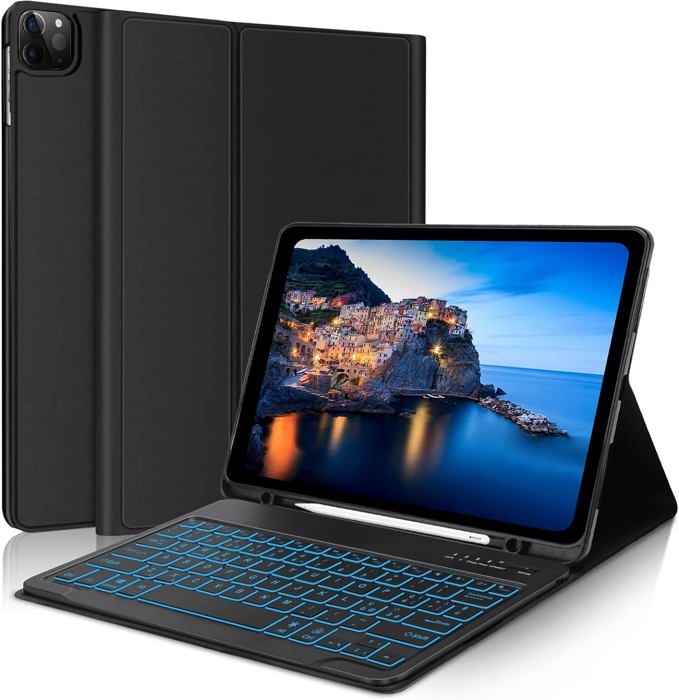 Étui Pour Ipad 9 Génération Avec Clavier, Ipad 10.2, Touches 9-8-7E