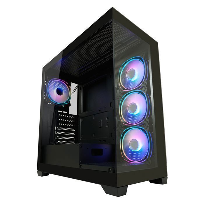 Boîtier PC Gamer ATX LC Power – Verre Trempé 4 Ventilateurs ARGB Installation Facile