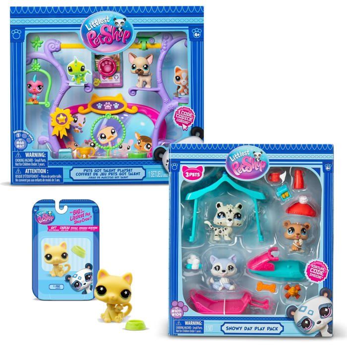Pack de mini figurines Littlest Pet Shop - Bandai - Pack exclusif 2 coffrets - 6 figurines dont 1 exclusive