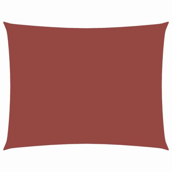 SARA@Voile de parasol/ombrage - Anti-UV - Polyéthylène haute densité - tissu oxford rectangulaire 4x5 m terre cuite HO97883