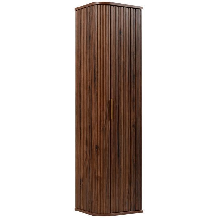 Colonne de salle de bain suspendue GLAMOUR 35 x 139 cm – coloris noyer foncé