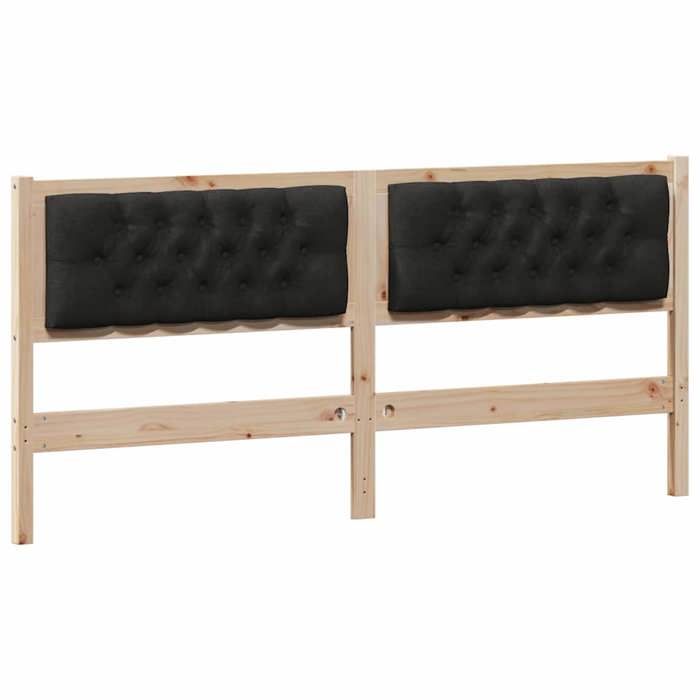 Tête de lit en bois massif - vidaxl - 180 cm - Marron et noir - Bois de pin - Respirant - Durable - Facile à nettoyer