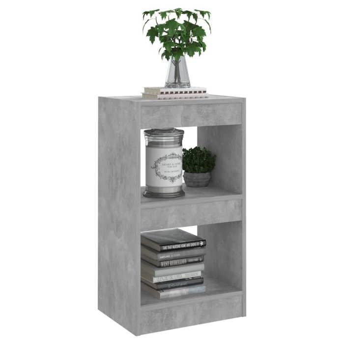Cabinet de Livre SOLOMOON CHIC Bibliothèque Polyvalente - Pour enfant/adulte - Gris béton 40x30x72 cm BB1827