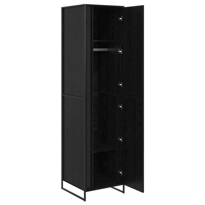 Moderne Garde-robe - (2 pcs）- avec stockage - Chêne noir 50x50x200 cm Bois dingénierie AA1077