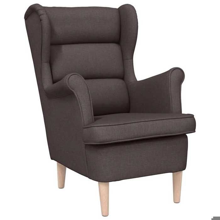 Les Soldes Fauteuil de Salon Scandinave (1 PLACE) - CLOUD - Chaise de Détente - marron foncé 74x84x100 cm tissu J6303