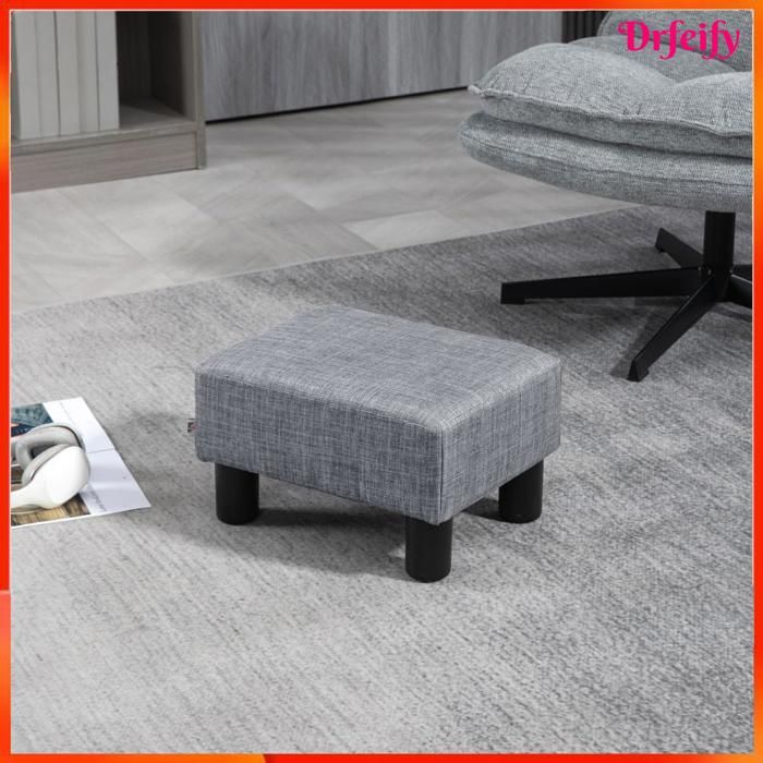 Pouf repose-pied - AKOZON - 8705 - Gris - 40 x 30 x 24 cm - Charge 110 kg
