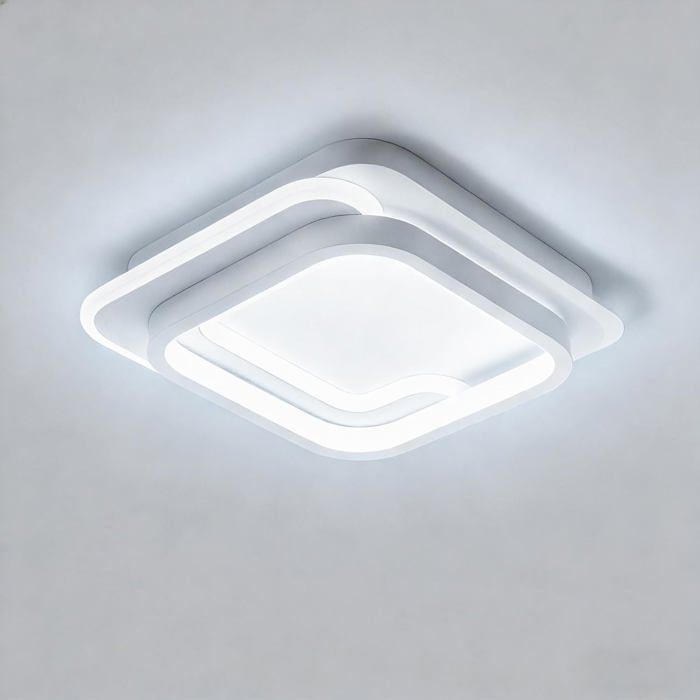 Plafonnier LED étanche-KAL-Plafonnier LED 6500K 31W IP44 Étanche pour Salle de Bain Cuisine Garage Chambre Couloir Balcon