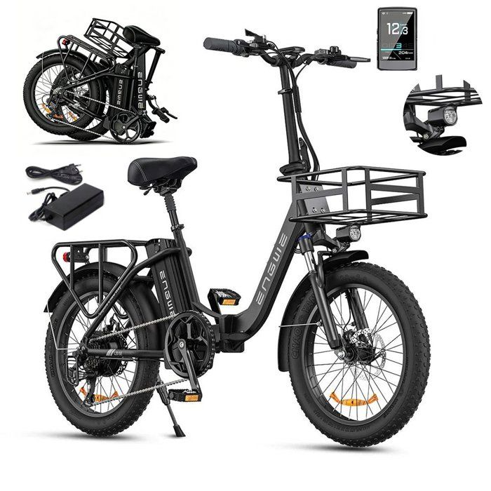 ENGWE L20 SE - Vélo Électrique Pliable - Batterie Amovible 36V 15.6Ah - Autonomie 115km - Noir