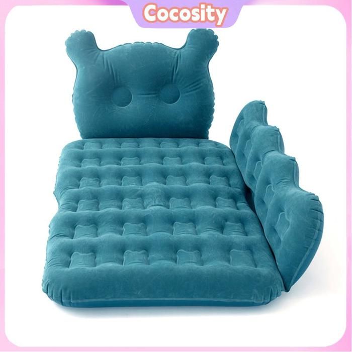 Matelas Gonflable floqué en PVC Coussin Moelleux Charge 150 Kg SUV de Voyage en Voiture