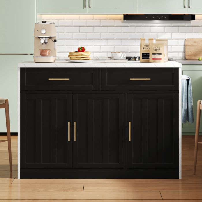 Îlot de cuisine avec prise électrique port USB câble dalimentation de 15 m et porte-serviettes noir