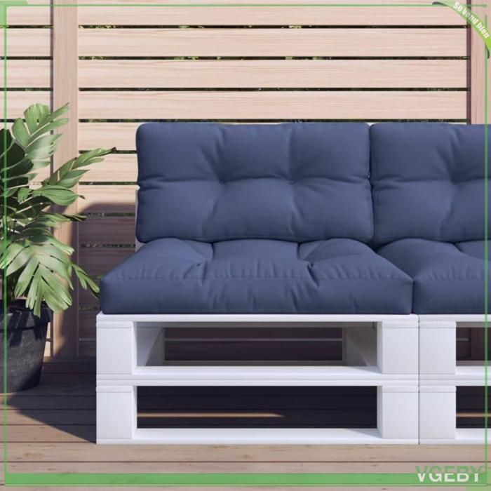 Coussin de palette - FAF EISY - 378035 - bleu marine - 120x40x12 cm - polyester résistant eau/UV