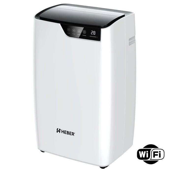 Climatiseur portable 9000 BTU Heber® SMART COOL Wi-Fi Refroidissement 3 en 1 déshumidification chauffage Smart Life Range