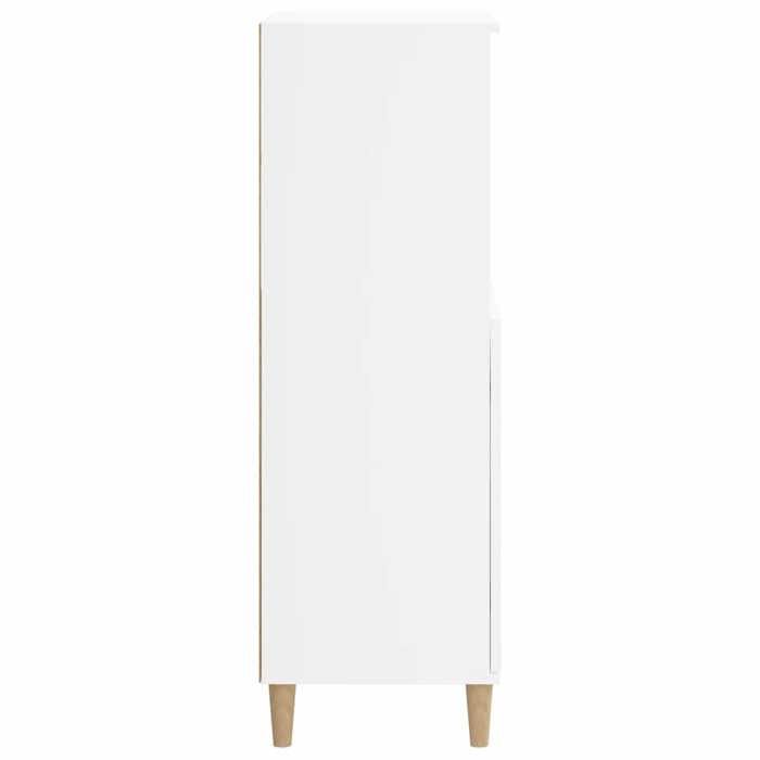 Meuble Rangement - HAOSHOP - Buffet haut Blanc 60x36x110 cm Bois dingénierie&01_34248