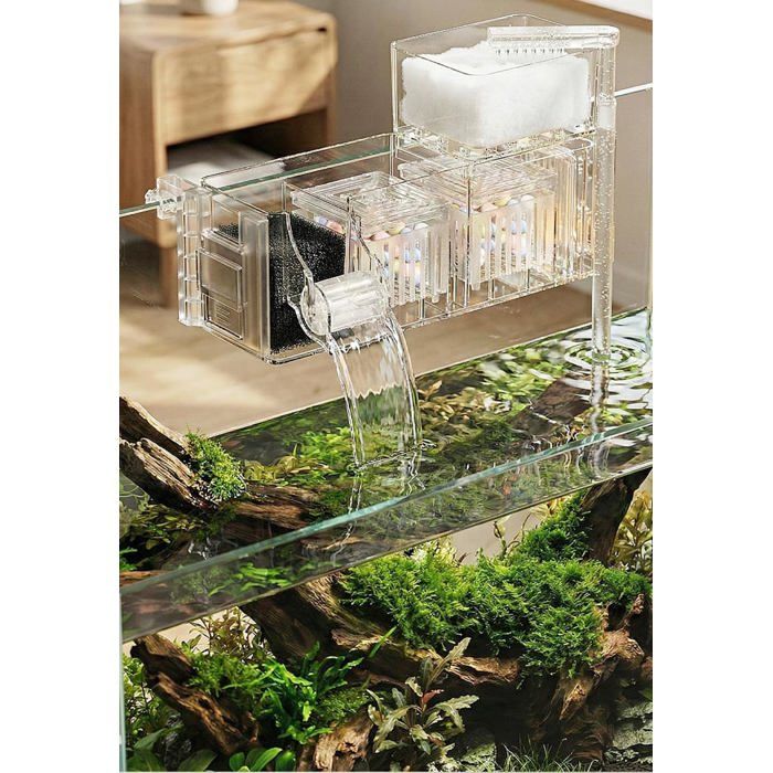 Filtre DAquarium Pompe De Filtration Multi-Étapes Filtre Interne Silencieux Avec Débit Réglable Oxygénation Et Machine À Vagues