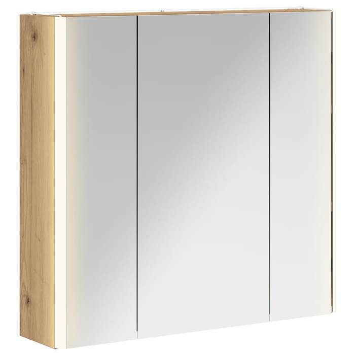 Armoire Miroir de Salle de Bain Chêne artisan - vidaXL - 635x155x605cm - bois d’ingénierie - Rangement mural - Miroir intégré 275
