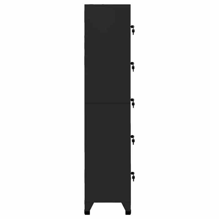 BEAU Vestiaire Métallique - Armoire à casiers - Noir - 38x40x180 cm - Acier[94933]