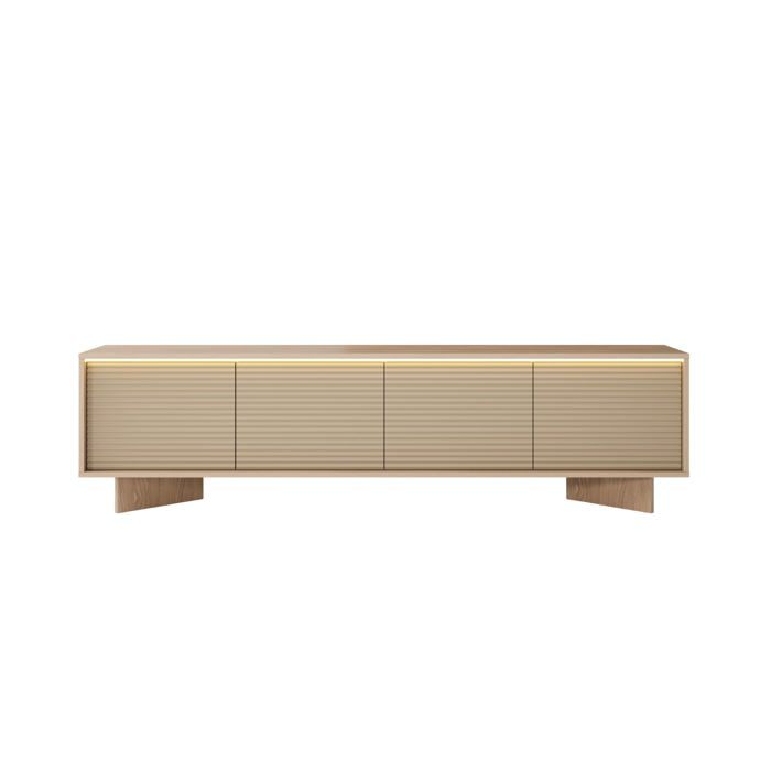 GOBI - Meuble TV 204 cm melaminé Beige GOBI - Meuble TV 204 cm melaminé Beige
