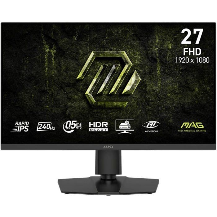 Moniteur gaming 27 - MSI - MAG 272PF X24 - Rapid IPS - FHD 1920x1080 - 240 Hz - 0 5 ms