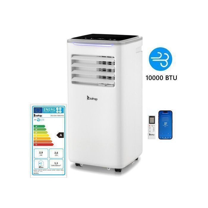 Refroidisseur D'Air, Climatiseur Mobile Portable Refroidisseur D'Air Par Évaporation Ventilateur