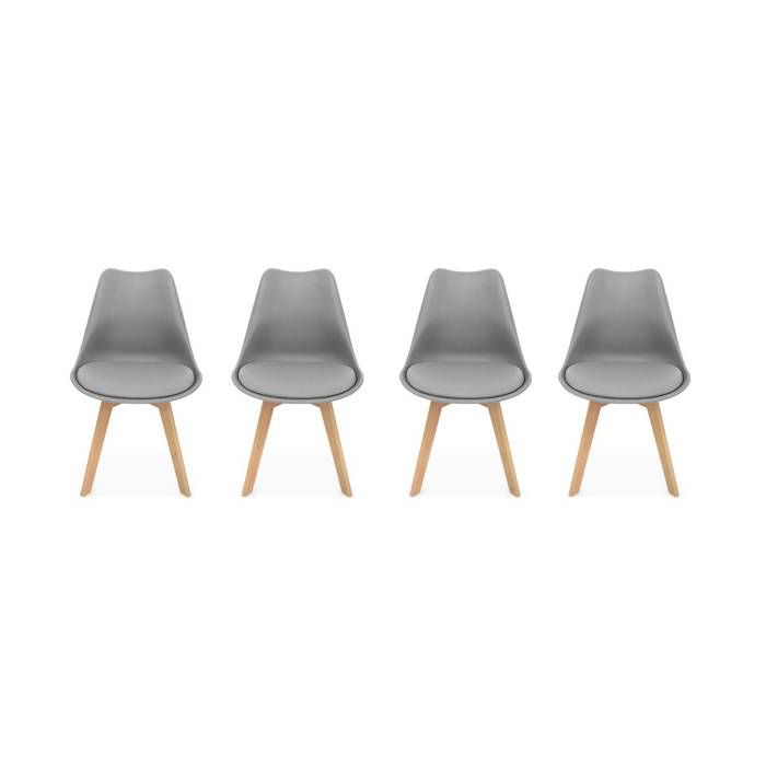 Lot de 6 chaises style scandinave Catherina Noir - The