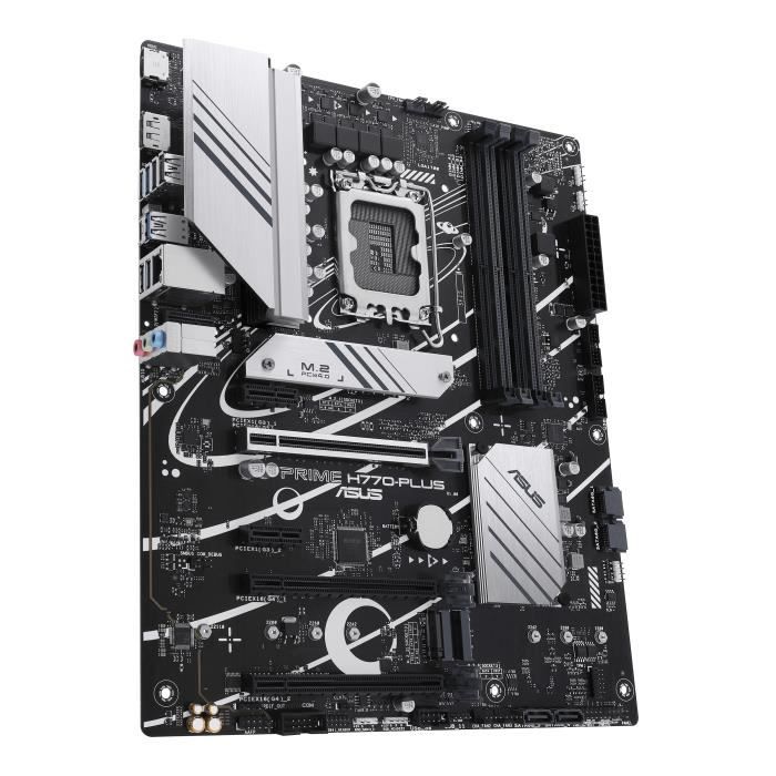 ASUS PRIME H770-PLUS - Carte mère ATX Socket 1700 Intel H770 Express - 4x DDR5 - M.2 PCIe 4.0 - USB 3.1 - PCI-Express 5.0 16x - LAN
