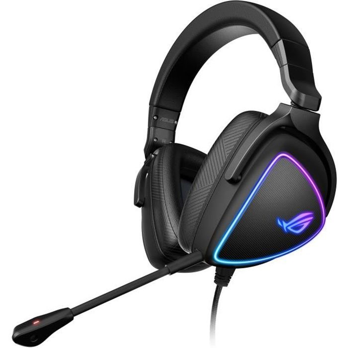 Micro-Casque Gamer ASUS ROG Delta S - USB-C - Ultraléger - RGB - Compatible PC Nintendo Switch et Sony PlayStation