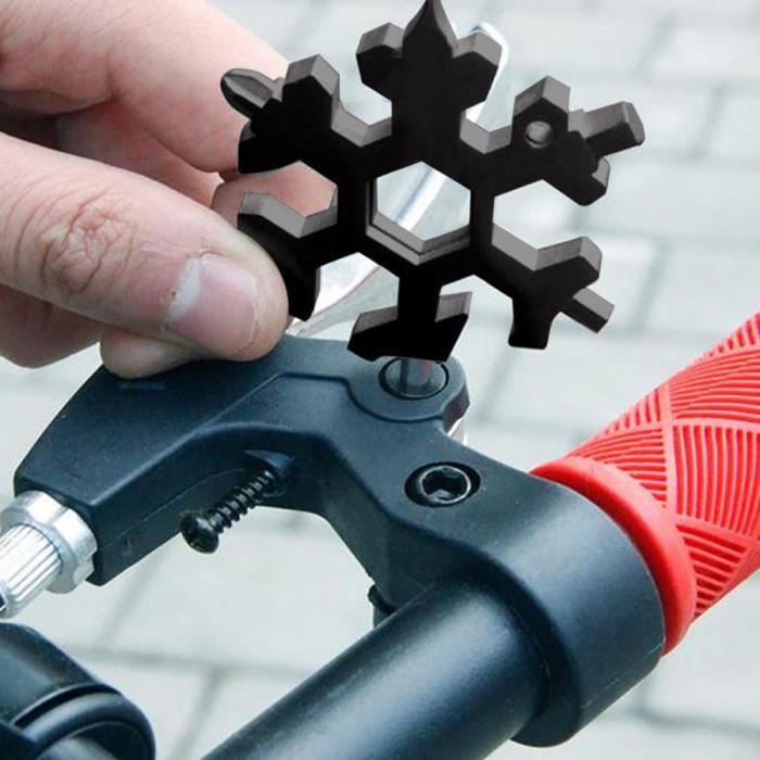 tenoens® 18-in-1 multi-outils Combinaison portable compact extérieur flocon de neige carte outil Noir_1177