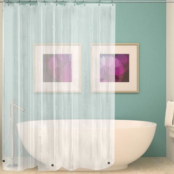 Promo Le Rideau De Douche 180 X 200 Cm Polyester Ou Le Rideau De Douche 180 X 200 Cm Peva Uni89577