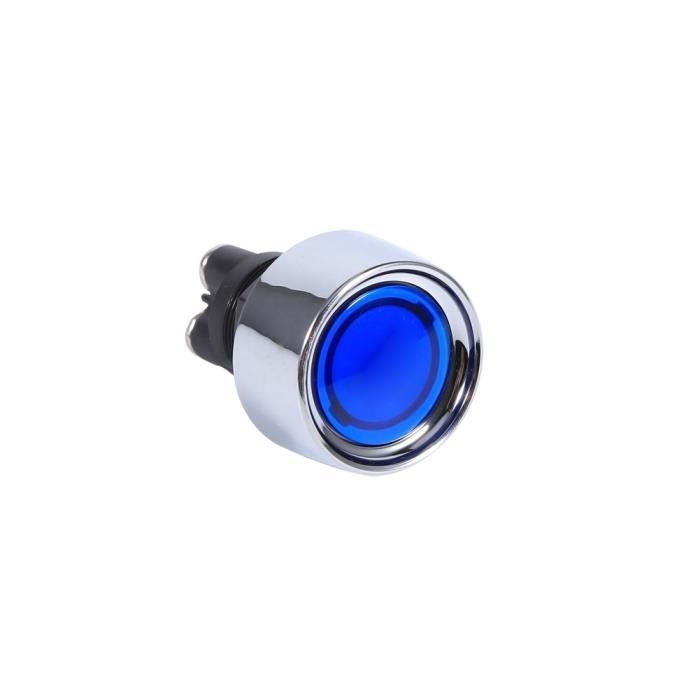 Bouton poussoir commutateur de démarrage du moteur-diamètre 35mm LED Bleu