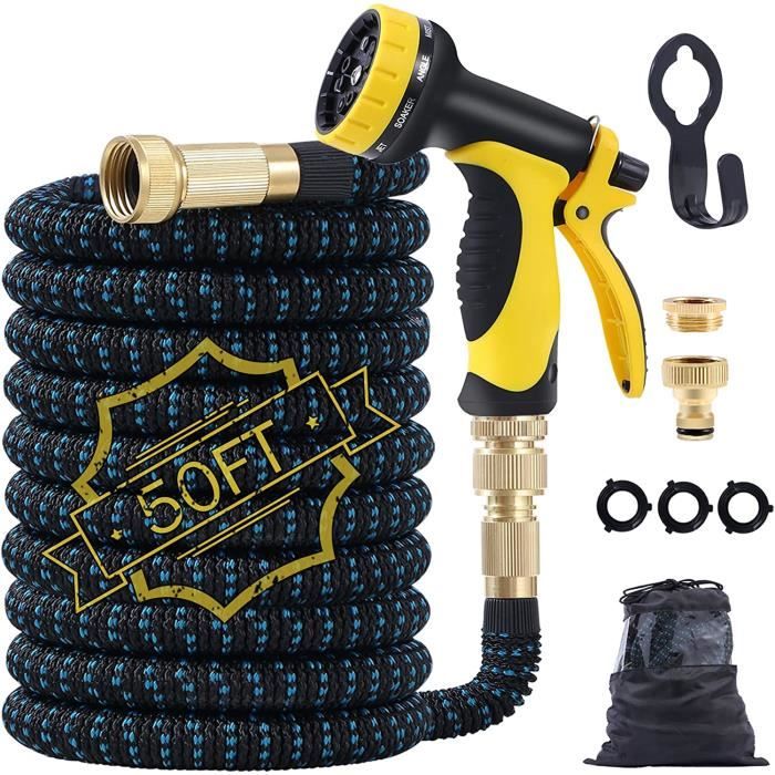 Tuyau D'Arrosage Extensible De 15,2 M Avec Support – Noyau En Latex 4