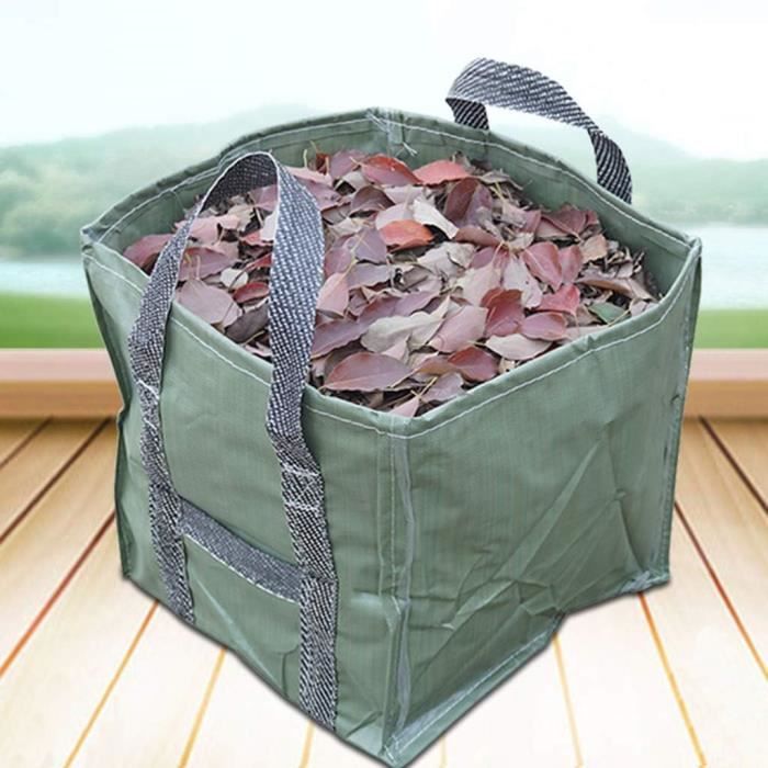 Sacs Poubelle Jardin 200L GOEDCH – Lot De 3 – Poignées Renforcées – Pour Feuilles, Déchets Verts, Gravats – Réutilisables