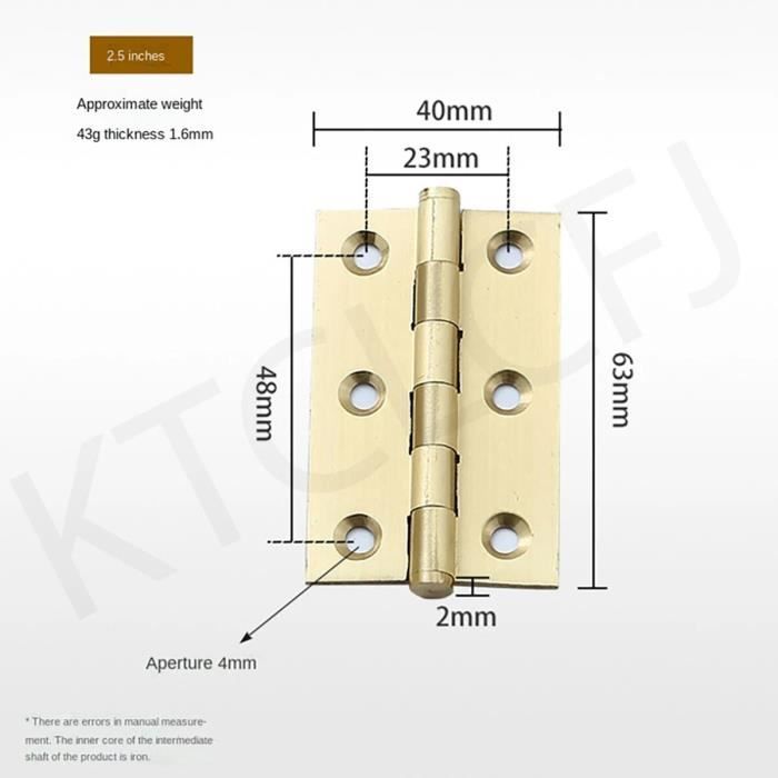 CHARNIERE,5mmx20mm--Charnières De Boîte à Bijoux, 10 Pièces-lot