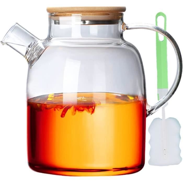 Théière En Verre 700ml Avec Infuseur Acier Inox - Résistante à La Chaleur - Passoire Amovible