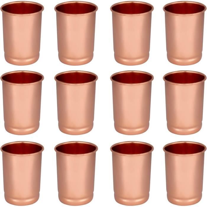 Lot De 12 Verres En Cuivre Pur[n1970] Cdiscount Maison