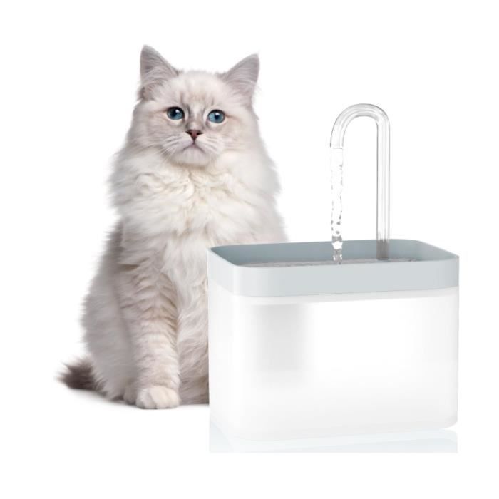 Fontaine a Eau Chat Fontaine à Eau pour Chat Fontaine a Eau Ultra Silencieuse avec 1 Filtre à Charbon Actif 1 Pompe USB réglable