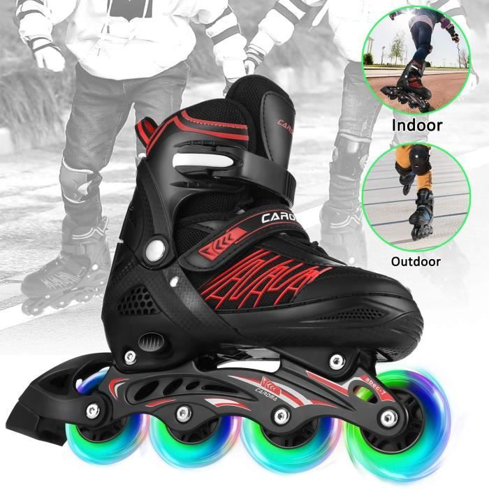 Patins à Roulettes Réglables NYCTUS - Roues Lumineuses LED - Taille X-Large (8M/9W-10M/12W US)