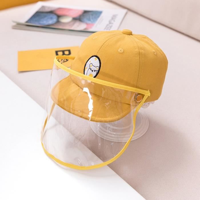 Sykooria Chapeau de P/êcheur de Protection Enfant Anti UV Anti-Poussi/ère avec Visi/ère Transparente Non Amovible